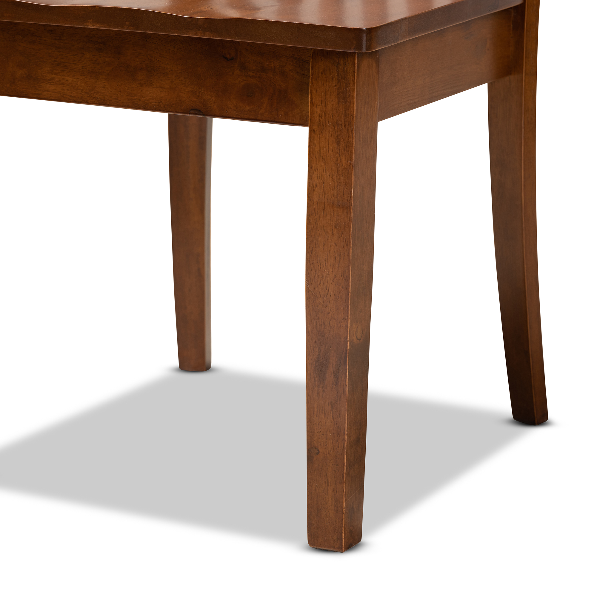 Baxton Studio Erion Modern and Contemporary Walnut Brown Finished Wood 5-Piece Dining Set