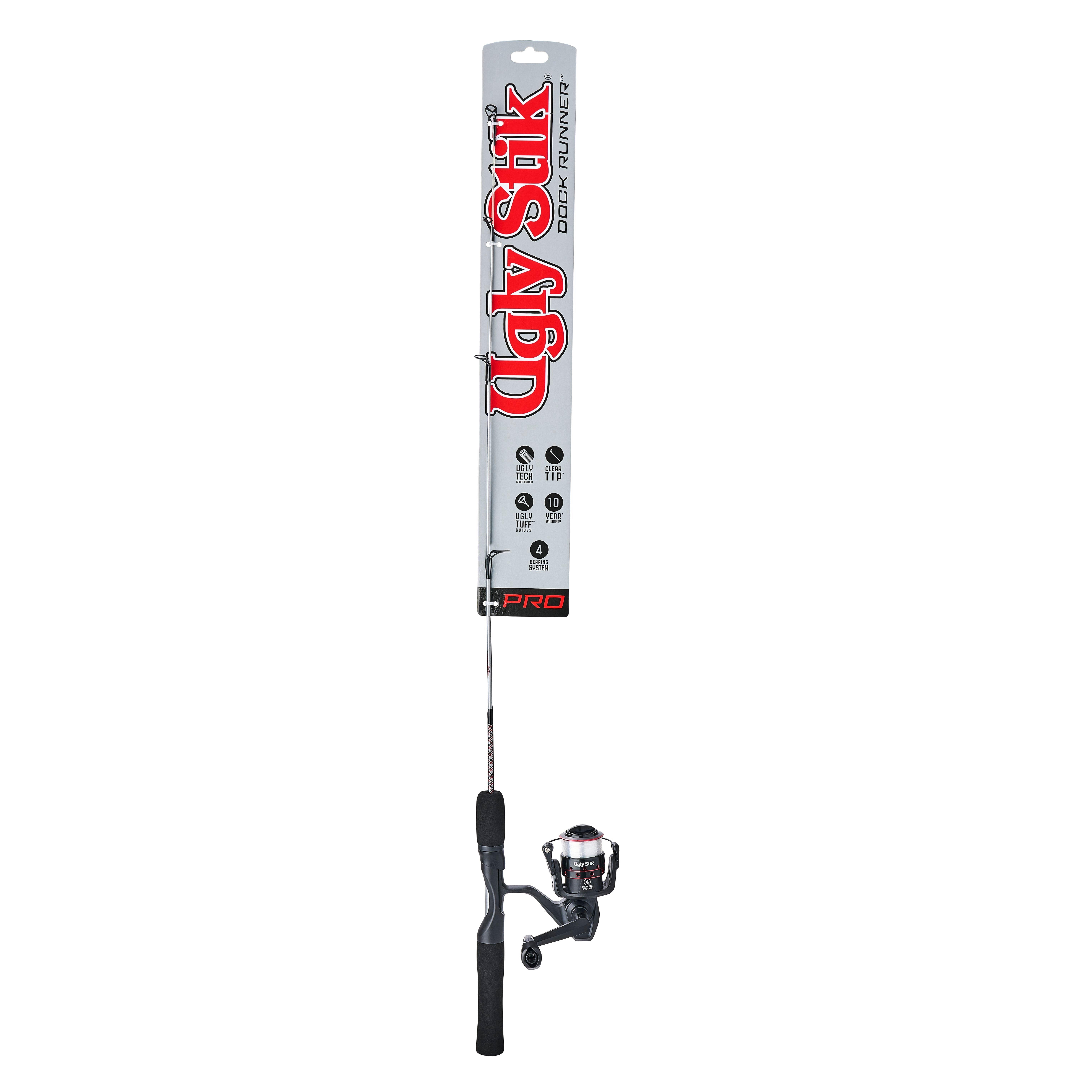 Ugly Stik Dock Runner Pro Spinning Combo, 3' 1-pc Medium Fishing Rod, 30-Size Reel