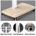 thumbnail image 3 of FITUEYES Rolling TV Floor Stand for 32 - 70Inch TVs,Tall Height Adjustable Mobile TV Stand for Bedroom, Corner, Dorm, Hold up to 88 lbs,with One Shelf,White, 3 of 8