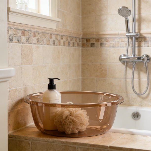 Highly Transparent Plastic Basin Thickened Household Washbasin Students Dormitory Washbasin Kitchen Washbasin Laundry Basin