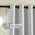 thumbnail image 4 of NICETOWN Greyish White Solid Full Blackout Curtains, Linen Blackout Curtains Thermal Insulated Energy Saving Grommet Window Curtain for Bedroom Living Room, 52"x84", 2 Panels, 4 of 8