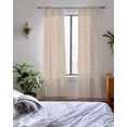 thumbnail image 3 of Pink Brown Floral Sheer Curtains 84 Inch Length 2 Panels Set for Living Room/Bedroom, Spring Flowers Kitchen Curtains with Grommet Semi-Sheer Curtains Drapes Voile Window Treatments 52"x84"x2, 3 of 7