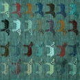 thumbnail image 1 of Ahgly Company Indoor Square Abstract Light Blue Modern Area Rugs, 8' Square, 1 of 4
