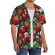 thumbnail image 2 of Balery Strawberry2 Camisa Casual de Manga Corta con Botones para Hombre, Texturizada, Estilo Cubano, para Playa, Verano-XX-Large, 2 of 5