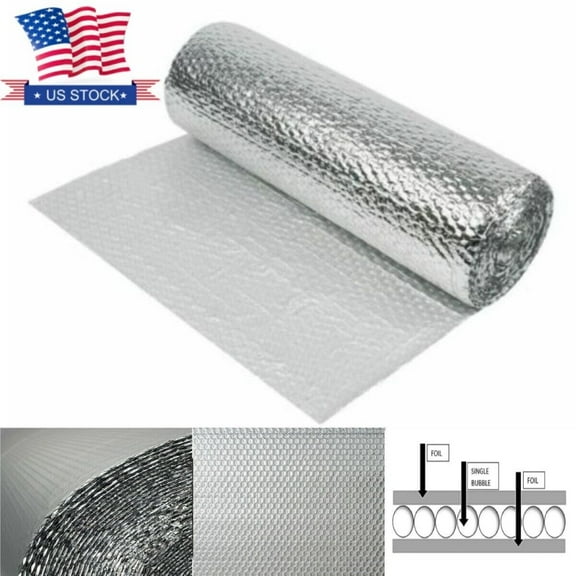 Single Bubble Radiant Barrier Insulation Reflective Foil-Bubble 4x10FT 40 sqft