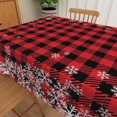 thumbnail image 3 of Lfeey Christmas Red Black Buffalo Plaid Tablecloth 36x55 Inch Rectangle, Waterproof Wipeable Table Cover for Dining Kitchen Home Party, 3 of 4
