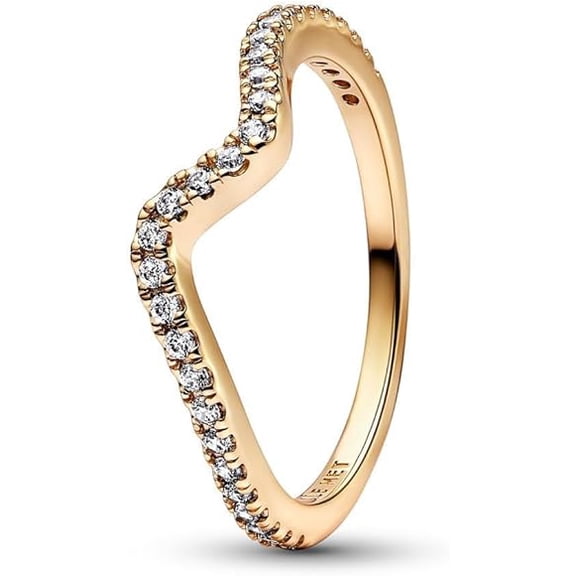 PANDORA Sparkling Wave Ring