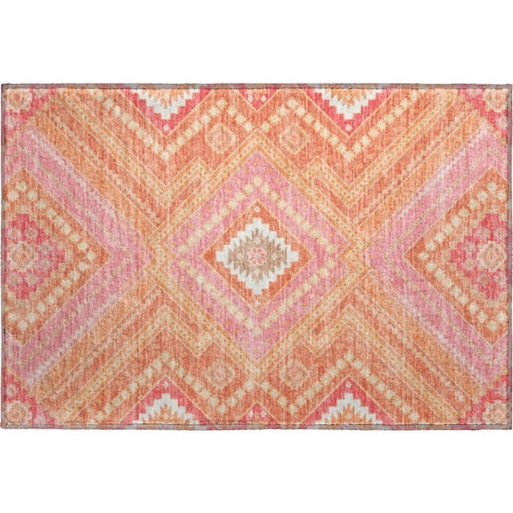 Dalyn Rugs Premium Machine Washable Mayfield AMF1010 Coral 1'8" x 2'6" Rug
