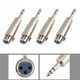 thumbnail image 2 of Enchufe estéreo XLR de 6,35 mm TRS macho a adaptador de cable de audio hembra de 3 pines y 1/4, 2 of 6