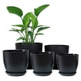 thumbnail image 2 of Modern Black Plant Container with Drainage Holes for Garden Enthusiasts and Plant Lovers, 2 of 8