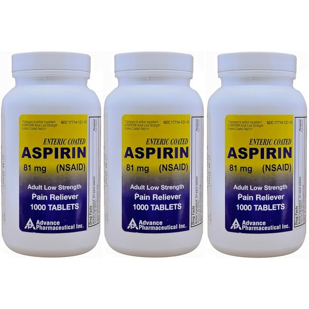 Aspirin 81 mg Generic for Bayer Low Dose Adult Aspirin Regimen Enteric