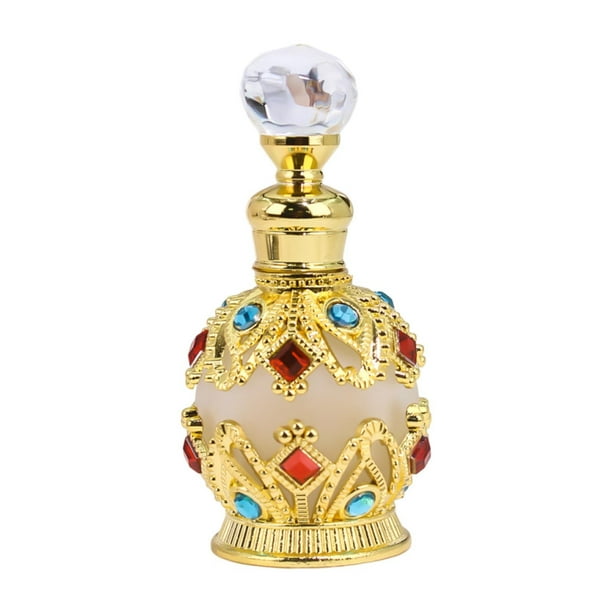 Botella de perfume vacía, portátil, elegante, a prueba de fugas, versátil, regalo de cumpleaños, recuerdo de viaje, contenedor de aceite esencial. Oro