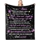 thumbnail image 1 of LHSHID Niece Gifts from Auntie Birthday Gifts for Niece Blankets Niece Gifts Aunt Gifts Blanket Best Aunt Ever Gifts Birthday Gifts for Aunt Gifts to My Aunt Throw Blankets 30"x40", 1 of 7