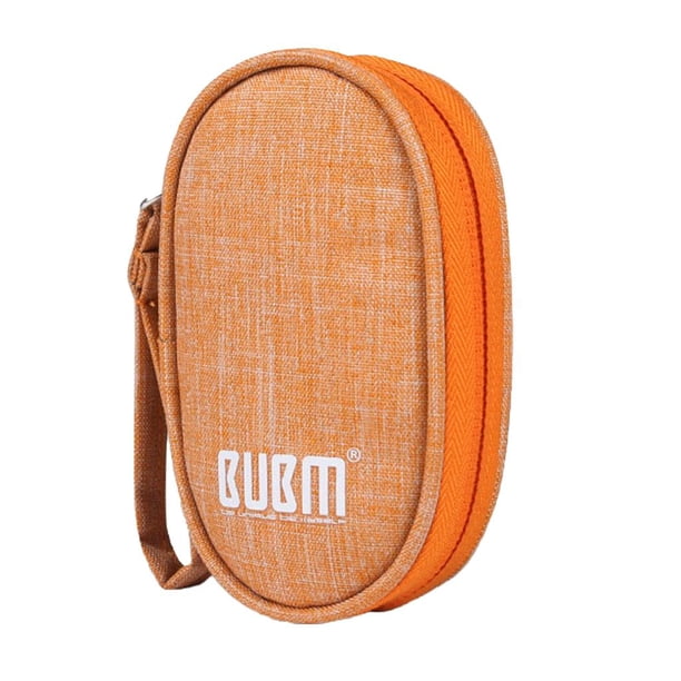 Estuche blando impermeable multifuncional del bolso del organizador electrónico para el auricular naranja Sunnimix Caja de almacenamiento de cables