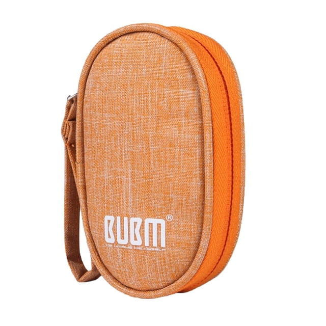 Estuche blando impermeable multifuncional del bolso del organizador electrónico para el auricular naranja Sunnimix Caja de almacenamiento de cables