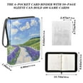 thumbnail image 3 of Game Card Storage Bag Collectible Trading Card Albums The 4-Pocket Card Binder With 50-Page Sleeve Can Hold 400 Game Cards Purple Beautiful Road, 3 of 6