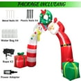DiiKoo 8ft Christmas Inflatable Arch with Santa, Snowman and Gift Boxes