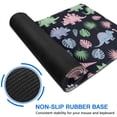 thumbnail image 6 of Long Mouse Pads for Desk,Black Cartoon Dinosaurs Leaves Pattern Desk Mats on Top Of Desks, Desk Mouse Pad Extra Large with 3mm Non-Slip Base and Stitched Edge for Gaming,Office,Work,Home 31.5"x15.7", 6 of 6