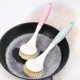 thumbnail image 5 of Cepillo de fregar para platos, fregadero de cocina, cacerola con cerdas rígidas, cepillos de cocina para limpiar rosa + azul, 2 piezas, 5 of 5
