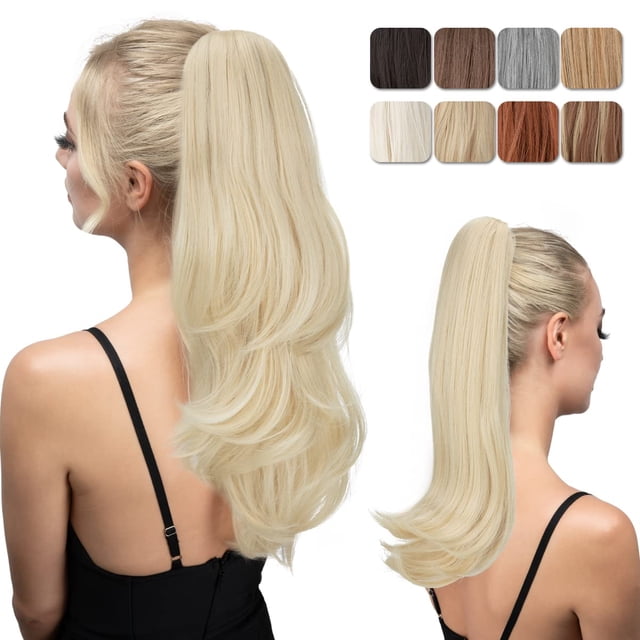 Extensión de cola de caballo para cabello sintético de 45 cm con clip para niños