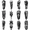 1A, variant on 12 Realistic Temporary Tattoos, Waterproof Long Lasting Body Stickers Jesus Zeus Pharaoh Adult Men Women Tattoo Stickers Arm Forearm Thigh