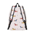 thumbnail image 2 of Lsque Dachshund Dog Puppy Pattern Canvas Daypack, Durable Backpack, High-quality Versatile Backpack,Vintage Compact Backpack-Medium, 2 of 6