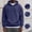 Navy, variant on Lightweight Hoodie Men Fall Winter Fleece Drawstring Oversized Sweatshirts, 2XL