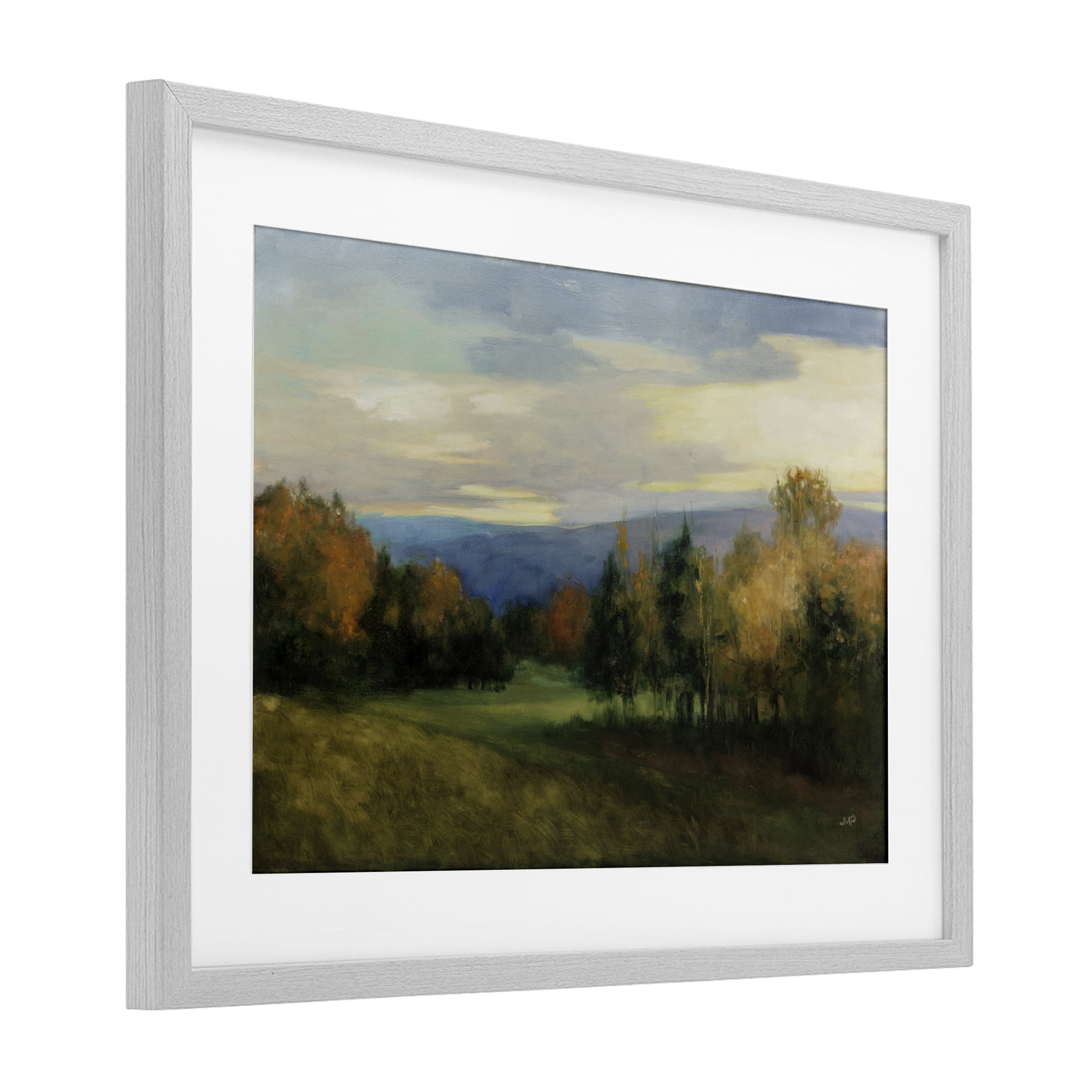 Stupell Industries October Meadow Countryside Gray Framed Print Under Glass, design by Julia Purinton