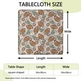 thumbnail image 2 of Light Pink Football and Flowers Pattern Square Fitted Tablecloth with Elastic Edge,Square Table Cover,Washable Elastic Table Cover for Home Kitchen Party Decor 34"x34", 2 of 6
