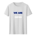 thumbnail image 2 of Nmnitkp Womens Tops We Are Japan Football Fan Graphic T-Shirt, Crew Neck Short Sleeve Casual Tee, Multiple Colors Available White,S, 2 of 5