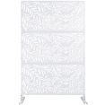 thumbnail image 4 of Tcbosik Metal Privacy Screen with Stand, 76"H x 48"W Outdoor Freestanding Privacy Screen & Panels for Deck, Patio, Balcony, White, 4 of 8