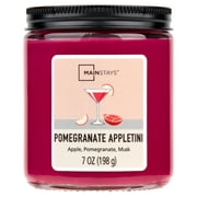 Mainstays Pomegranate Appletini Scented Single-Wick Twist Jar Candle, 7 oz