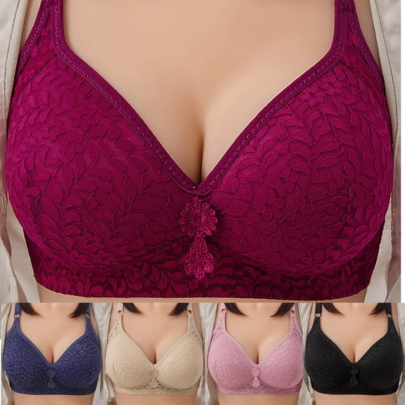 Bvxeep Women's Style Solid Color Wirefree Bra Daily Bra