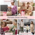 thumbnail image 3 of Bolsa de almacenamiento para lanas pequeña, bolsa de tejer portátil con orificio para principiantes y jóvenes de ganchillo, organizador de proyectos de tejido de tamaño pequeño, 3 of 5