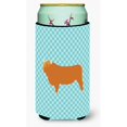 thumbnail image 1 of ""Caroline's Treasures Highland Cow Blue Check - Abrazadera decorativa para latas para niño alto, multicolor"", 1 of 1