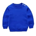 thumbnail image 4 of Baby Girls Boys Fall 2 Pieces Outfits Set Round Neck Long Sleeve Jumper Top Drawstring Sweatpants Set Toddler 2pcs Fall Tracksuit Blue 12-18 Months, 4 of 4