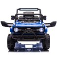 thumbnail image 4 of iRerts 12V Ride on Cars with 6 Wheel, Powered Ride on Toys with Remote Control, Bluetooth, Music, USB/MP3/Microphone Ports, Six-Wheel Suspension, Electric Cars for Kids 3-6 Ages Gift, Blue, 4 of 12
