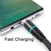 NetDot Gen12 Micro USB and USB-C [6.6ft,3 Pack Black] Magnetic Fast Charging Data Transfer Cable Compatible