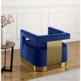 thumbnail image 4 of Meridian Furniture 18.5"H Velvet Accent Chair in Navy and Gold, 4 of 6