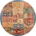 thumbnail image 1 of Ahgly Company Indoor Round Abstract Camel Brown Abstract Area Rugs, 7' Round, 1 of 6