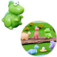 thumbnail image 2 of Mini Resin Dinosaur Figurine Set, Cute Colorful Decor for Desk, Dollhouse & Micro Landscapes, 2 of 7