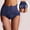 Blue, variant on HUPOM Plus Size Underwear For Women Womens Underwear High Waist Leisure None Elastic Waist Black 2XL