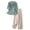 Blue, variant on Linen Sets for Women 2 Piece 3/4 Sleeve Button Down Polo Shirt and Causal Wide Leg Pant Sets Retro Lounge Outfits, L-3