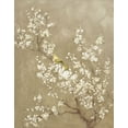 thumbnail image 4 of Gango Home Decor Contemporary White Cherry Blossom I & II Neutral Crop Bird; Two 11x14in Art Prints in Brown Frames, 4 of 6