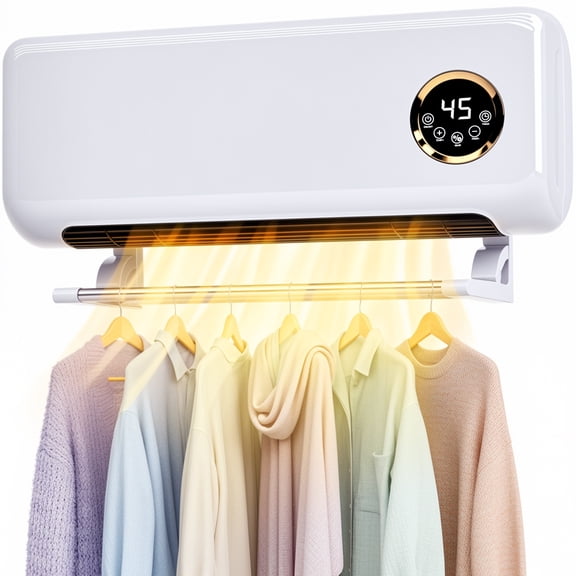 Advwin 1500W Wall Heater Electric Space Heater for Bedroom, Bathroom, White