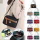 thumbnail image 1 of Bolso bandolera de nylon para mujer - Múltiples bolsillos, correa ajustable, ligero y resistente al agua, 9,4x6,2x3,9 pulgadas - Negro burdeos azul marino gris beige, 1 of 2