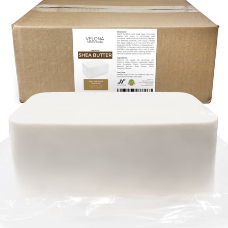 velona 25 LB - Shea Butter - Melt and Pour Soap Base Bulk SLS/SLES free | Natural Bars for The Best Result for Soap-Making