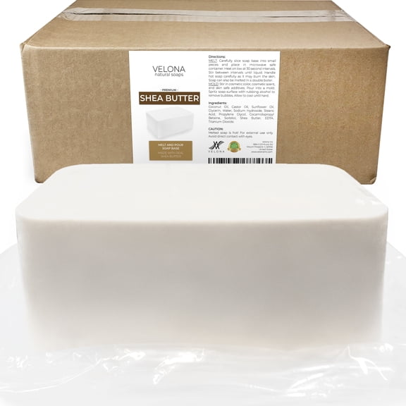 velona 25 LB - Shea Butter - Melt and Pour Soap Base Bulk SLS/SLES free | Natural Bars for The Best Result for Soap-Making