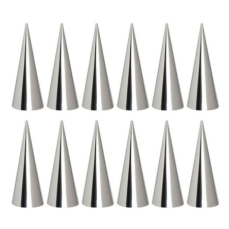 

18pcs Stainless Steel Pastry Cream Horn Molds Croissant Tube Cone Pastry Roll Horn Mould Baking Tool for Home (Silver)