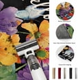 thumbnail image 5 of Area Rugs 5'x7', Spring Flowers Carpet Runner Indoor Outdoor Rugs Home Decor Aesthetic, Watercolor Country Colorful Floral Black Non Slip Mats Washable Accent Rug for Living Room Bedroom, 5 of 8